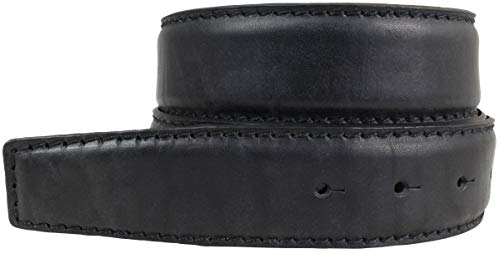 BELTINGER Wechselgürtel aus Vollrindleder mit Naht 4 cm ohne Schnalle | Druckknopf-Gürtel für Damen Herren 40mm | Jeans-Gürtel | Schwarz 105cm von BELTINGER