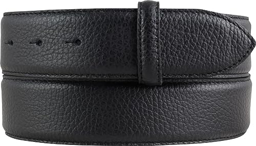 BELTINGER Wechselgürtel aus gemasertem Leder mit Steppnaht ohne Schnalle 4 cm | Modischer Druckknopf-Gürtel mit Pigmentprägung 40mm Damen Herren | Schwarz 110cm von BELTINGER