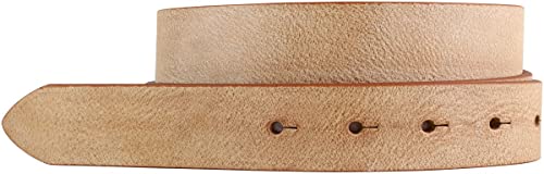 BELTINGER Wechselgürtel aus weichem Vollrindleder Used-Look ohne Schnalle 3 cm | Druckknopf-Gürtel für Damen Herren 30mm | Vintage-Look | Tabac 105cm von BELTINGER