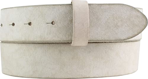 BELTINGER Wechselgürtel aus weichem Vollrindleder Used-Look ohne Schnalle 4 cm | Druckknopf-Gürtel für Damen Herren 40mm | Vintage-Look | Mist 105cm von BELTINGER