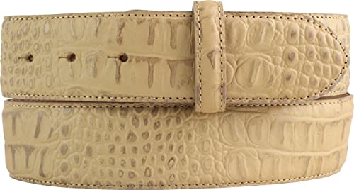 BELTINGER Wechselgürtel mit Druckknöpfen Krokoprägung 4 cm | Druckknopf-Gürtel für Damen 40mm Kroko-Optik | Kroko-Muster ohne Schnalle | Schlamm 100cm BELTINGER Wechselgürtel mit Druckknöpfen Krokoprägung 4 cm | Druckknopf-Gürtel für Damen 40mm Kroko-Optik | Kroko-Muster ohne Schnalle | Schlamm 100cm von BELTINGER