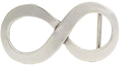 Gürtelschnalle Infinity 4,0 cm | Buckle Wechselschließe Gürtelschließe 40mm Massiv | Wechselgürtel bis 4cm | Altsilber von BELTINGER