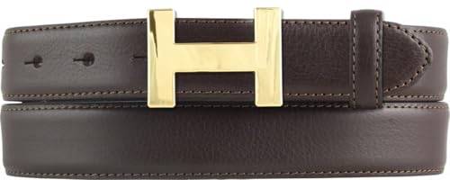 Hochwertiger Damen-Gürtel HELLA aus Vollrindleder 3,0 cm | Bombierter Ledergürtel Damen 30mm | Damen-Gürtel made in Italy | Braun 100cm von BELTINGER
