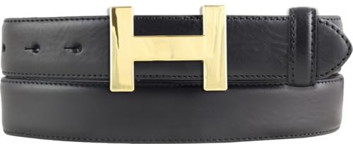 Hochwertiger Damen-Gürtel HELLA aus Vollrindleder 3,0 cm | Bombierter Ledergürtel Damen 30mm | Damen-Gürtel made in Italy | Schwarz 100cm von BELTINGER