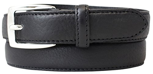 BELTINGER Kinder-Gürtel aus Vollrindleder 2,5 cm | Ledergürtel für Mädchen 25mm | Schmaler Gürtel in Kleid Rock 25mm | Schwarz 55cm von BELTINGER