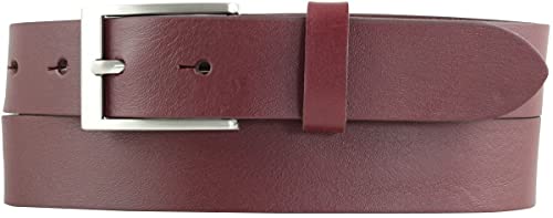 Kinder-Gürtel aus Vollrindleder 3 cm | Leder-Gürtel für Jungen Mädchen 30mm | für Jeans, Anzug, Kleid, Rock | Bordeaux 65cm von BELTINGER