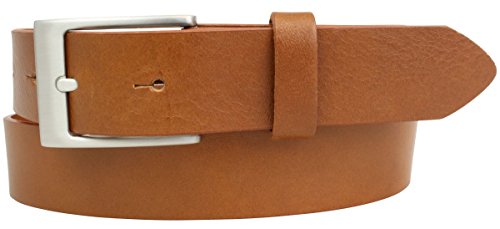 Kinder-Gürtel aus Vollrindleder 3 cm | Leder-Gürtel für Jungen Mädchen 30mm | für Jeans, Anzug, Kleid, Rock | Cognac 55cm von BELTINGER