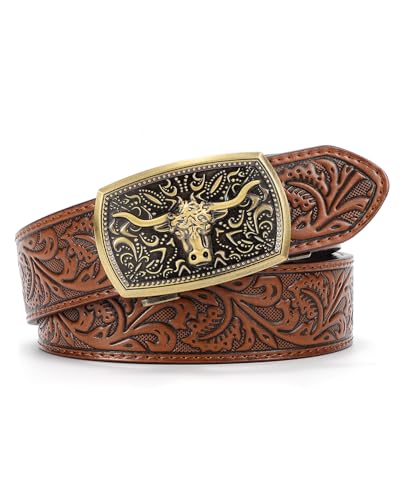 BELTROAD Herren Automatik Ratsche Westerngürtel Leder Cowboy Gürtel für Männer mit Automatik Western Gürtel Herren für Jeans Weihnachtsgeschenke von BELTROAD