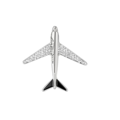 Weiße Emaille Strass Flugzeug Brosche Pin Charm Flugzeug Schmuck Zubehör, 3.9*4.0cm, Zink, Kein Edelstein Weiße Emaille Strass Flugzeug Brosche Pin Charm Flugzeug Schmuck Zubehör, 3.9*4.0cm, Zink, Kein Edelstein von BELUCKIN