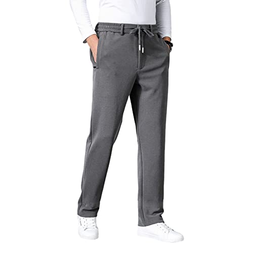 BELWAD Jogginghose für Herren Lockere Passform Athletische Leichte Jogginghose mit Elastischem Bund und Tiefen Taschen,Light Grey,3XL von BELWAD