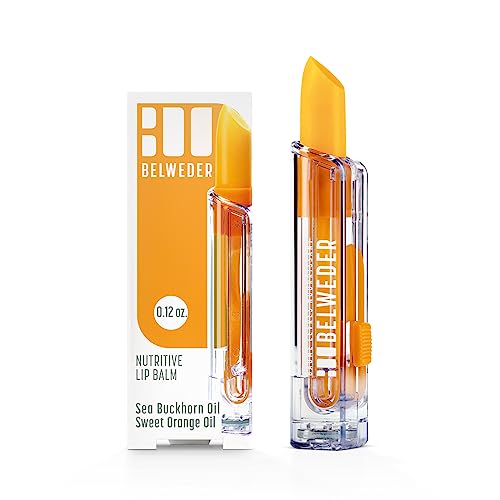 BELWEDER - Nährende Lippenbalsam mit Sanddornöl und süßem Orangenöl - Beschützer und Antioxidans - Lippenregeneration - Transparenter Balsam FÜR MÄNNER UND FRAUEN (1 Unit) von BELWEDER