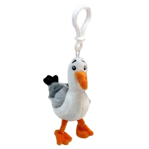 BEMIRO Plüschtier Möwe Anhänger – 10 cm – Mit Bagclip – Gestickte Details – Kuschelig weich (1) von BEMIRO