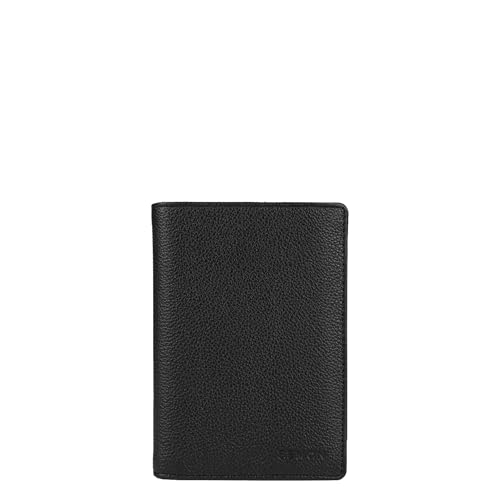 BEMON Geldbörse aus Leder, 13 x 9,5 x 3 cm, 6 Kartenfächer, RFID-Schutz, Schwarz , H13 x L9,5 x P3 cm, Klassisch von BEMON