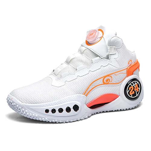 Herren Basketballschuhe Anti-Rutsch und Verschleißfeste Sohlen Laufschuhe Graffiti Design Mode Sportschuhe, Weiss/opulenter Garten, 7.5 Women/6.5 Men von BEMYGREENBAG