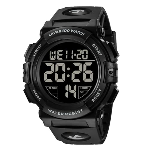 BEN NEVIS Herren Uhren Digital Sport Outdoor Armbanduhr 5 ATM wasserdichte Uhr mit Alarm/Kalender/Stoppuhr/Stoßfest von BEN NEVIS