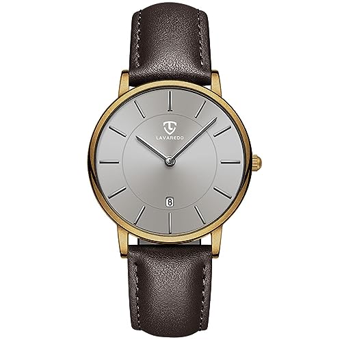 BEN NEVIS Uhren,Herren Uhr Flache Analog Quarz Datumsanzeiger Klassisch Mode Wasserdicht Armbanduhr mit Leder Armband von BEN NEVIS