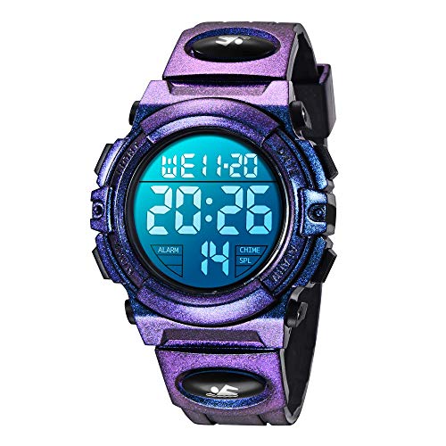 BEN NEVIS Digital Uhren für Kinder Jungen - 50 M Wasserdicht Sports Outdoor Digitaluhr Kinder Silikon Armbanduhr mit Wecker/Stoppuhr/LED-Licht/Stoßfest/Datum,Elektronische Kinderuhren Blau von BEN NEVIS