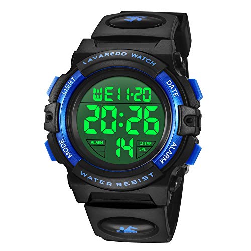 BEN NEVIS Digital Uhren für Kinder Jungen - 50 M Wasserdicht Sports Outdoor Digitaluhr Kinder Silikon Armbanduhr mit Wecker/Stoppuhr/LED-Licht/Stoßfest/Datum,Elektronische Kinderuhren Blau von BEN NEVIS