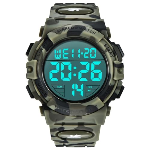 BEN NEVIS Herren Uhren Digital Sport Outdoor Armbanduhr 5 ATM wasserdichte Uhr mit Alarm/Kalender/Stoppuhr/Stoßfest von BEN NEVIS