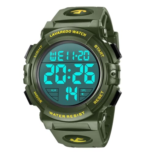 BEN NEVIS Herren Uhren Digital Sport Outdoor Armbanduhr 5 ATM wasserdichte Uhr mit Alarm/Kalender/Stoppuhr/Stoßfest von BEN NEVIS