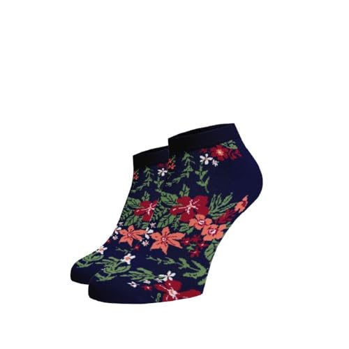 BENAMI | Lustige Knöchelsocken mit Blumen-Motiv | Baumwoll-Knöchelsocken für Damen und Herren von BENAMI