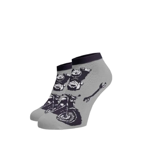 BENAMI | Lustige Socken mit Motorrad-Motiv | Baumwoll-Knöchelsocken für Damen und Herren von BENAMI