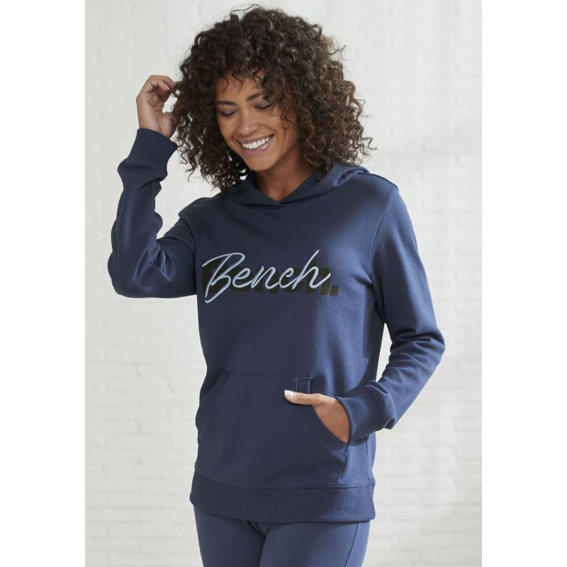 BENCH. LOUNGEWEAR Kapuzensweatshirt Damen navy Gr.40/42 von BENCH. LOUNGEWEAR