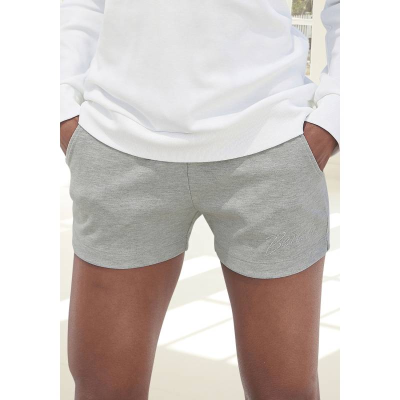 BENCH. LOUNGEWEAR Relaxshorts Damen hellgrau-melange Gr.40/42 von BENCH. LOUNGEWEAR