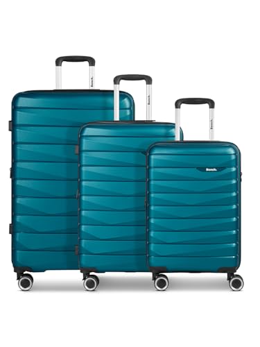 Bench Hartgepäck Koffer-Set 3-teilig | Reise-Trolleys aus hochwertigem, robustem Polypropylen (PP) Material | für Damen und Herren | 4 Doppelrollen & TSA-Schloss | Paris Serie von Bench