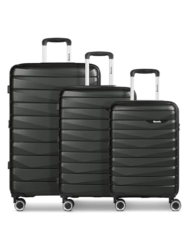 Bench Hartgepäck Koffer-Set 3-teilig | Reise-Trolleys aus hochwertigem, robustem Polypropylen (PP) Material | für Damen und Herren | 4 Doppelrollen & TSA-Schloss | Paris Serie von Bench