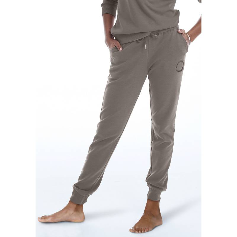 BENCH. LOUNGEWEAR Jogginghose Damen taupe Gr.32/34 von BENCH. LOUNGEWEAR