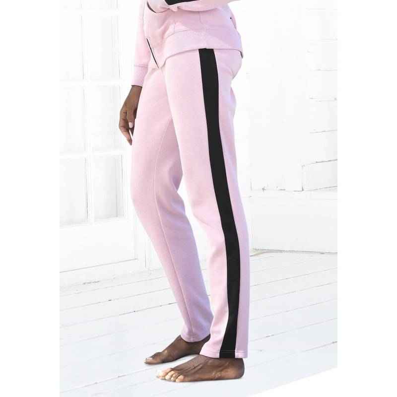 BENCH. LOUNGEWEAR Loungehose Damen rosa-schwarz Gr.44/46 von BENCH. LOUNGEWEAR