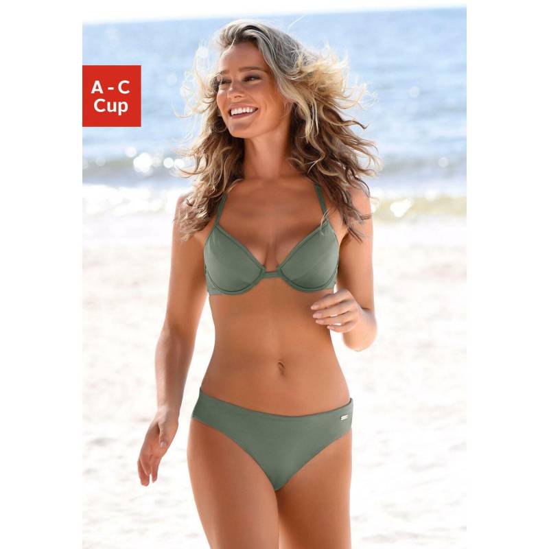 BENCH. Push-Up-Bikini-Top Damen oliv Gr.36 Cup C von BENCH.