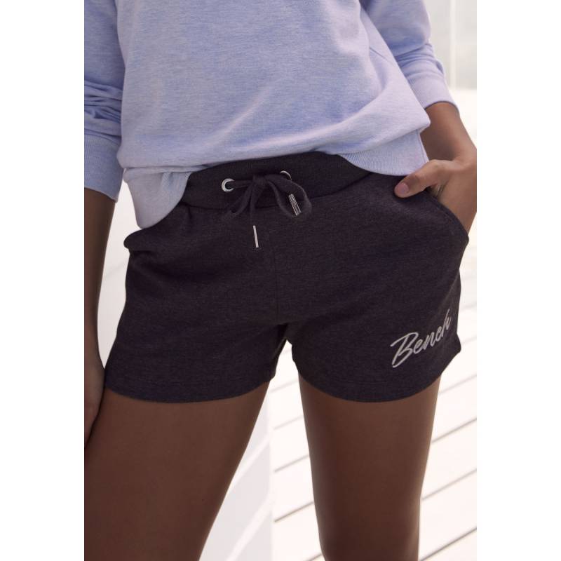 BENCH. LOUNGEWEAR Relaxshorts Damen anthrazit meliert Gr.48/50 von BENCH. LOUNGEWEAR