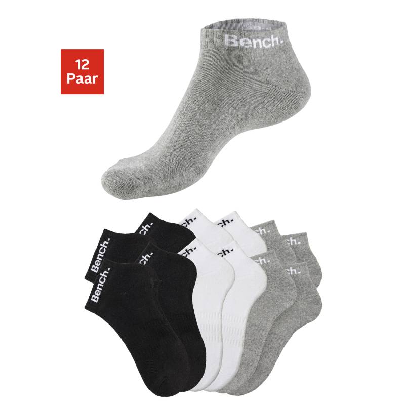 BENCH. Sportsocken Damen 4x schwarz, 4x weiß, 4x grau-meliert Gr.35-38 von BENCH.