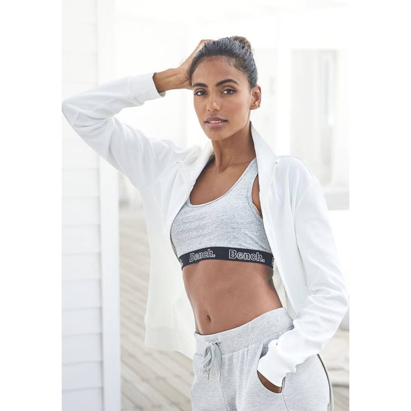 BENCH. LOUNGEWEAR Sweatjacke Damen ecru Gr.40/42 von BENCH. LOUNGEWEAR