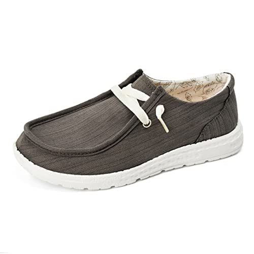 BENEKER Damen-Slipper zum Hineinschlüpfen, niedrige Sneaker, lässige Bootsschuhe, bequeme Wanderschuhe, atmungsaktive Canvas-Schuhe, grau dunkel, 38.5 EU BENEKER Damen-Slipper zum Hineinschlüpfen, niedrige Sneaker, lässige Bootsschuhe, bequeme Wanderschuhe, atmungsaktive Canvas-Schuhe, grau dunkel, 38.5 EU von BENEKER