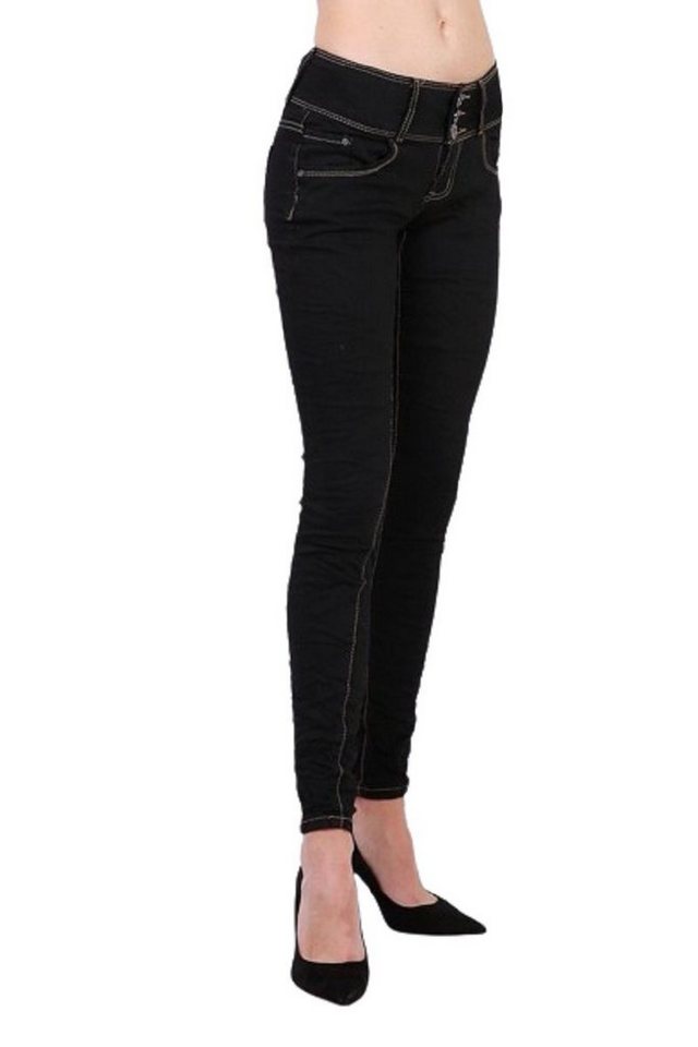 BENK Röhrenjeans Damen Hüft Jeans Hose Röhrenjeans Skinny Slim Fit Stretch von BENK