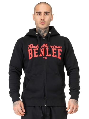 BENLEE Herren Kapuzensweatjacke mit Reißverschluss Normale Passform VITALINO XL, Black/Red von BENLEE