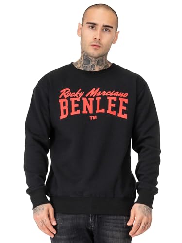 BENLEE Herren Rundhals Sweatshirt Normale Passform RINSTON Black/Red M von BENLEE