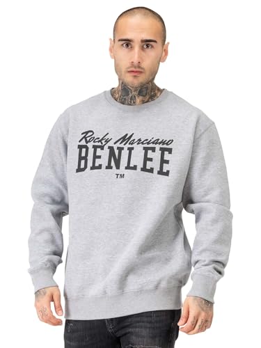 BENLEE Herren Rundhals Sweatshirt Normale Passform RINSTON Marl Grey/Black S von BENLEE