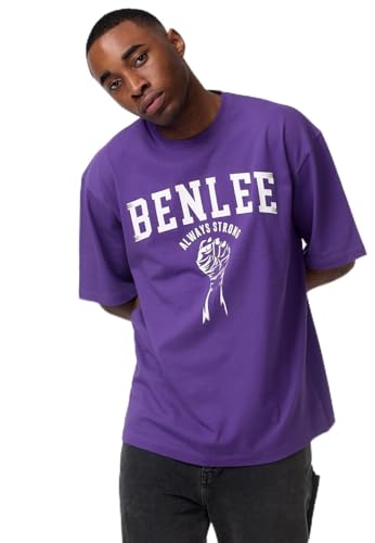 BENLEE Herren T-Shirt Oversize LIEDEN Purple/White S von BENLEE Rocky Marciano