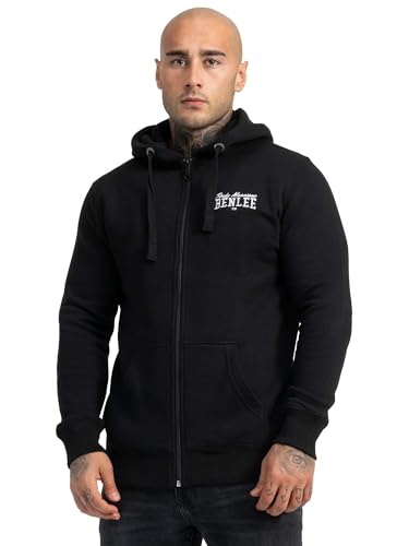 BENLEE Herren Kapuzensweatjacke mit Reißverschluss schmale Passform Chest Logo Black L von BENLEE