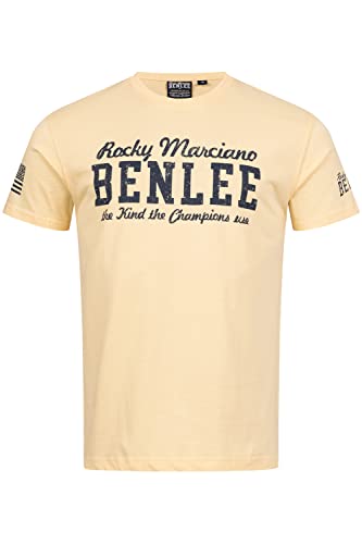 BENLEE Herren T-Shirt Normale Passform Lorenzo Beige/Dark Navy L von BENLEE Rocky Marciano