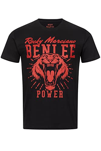 BENLEE Herren T-Shirt Normale Passform Tiger Power Black/Red L von BENLEE Rocky Marciano