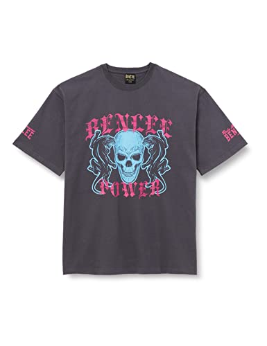 Benlee Herren T-Shirt Oversize Pantera Anthracite/Magenta/Sky Blue L 190766 von BENLEE Rocky Marciano