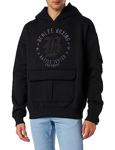 BENLEE Herren Kapuzensweatshirt Oversize Mitchell Black/Grey L von BENLEE Rocky Marciano