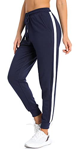 BENNIES Jogginghose Damen Lang Sporthose Frauen Damenhose mit Gummizug Warme Freizeithose Relaxhose Trainingshose Sportbekleidung Yoga Hose Sweatpants für Sport Freizeit Blau 4XL von BENNIES