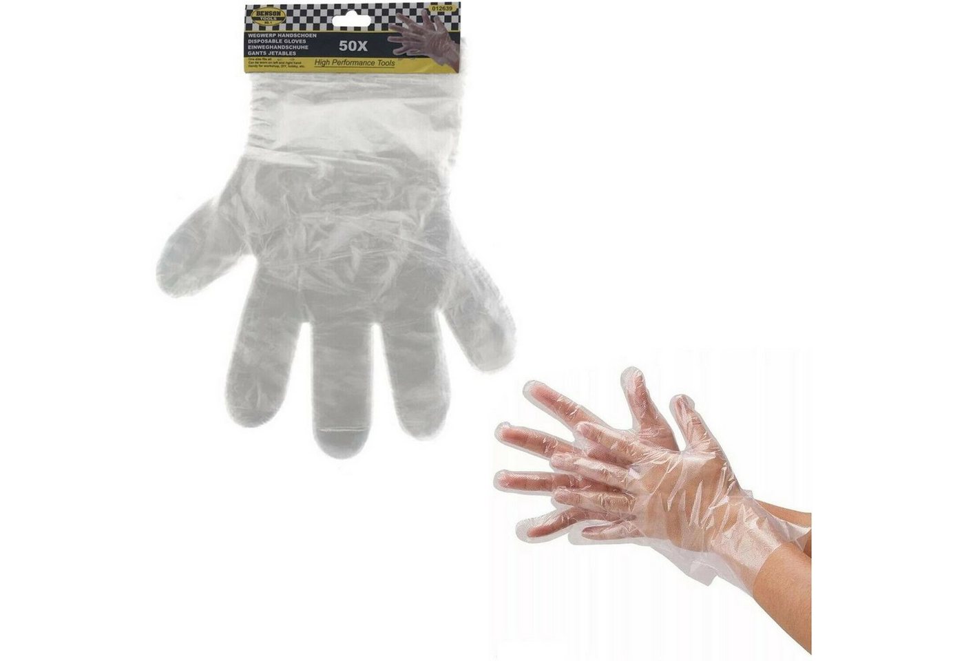 BENSON Reinigungshandschuh 50-1000 Einweghandschuhe Einmalhandschuhe (50-St) PE-Handschuhe, Plastikhandschuhe von BENSON