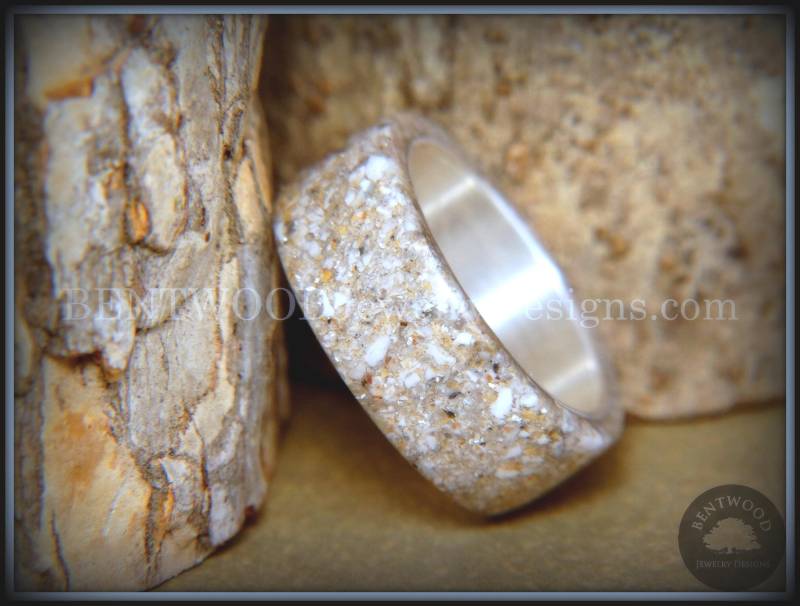 Bentwood Ring - "Erinnerung" Haustier Feuerbestattung Asche Auf Reinem Silberkern von BENTWOODJewelry